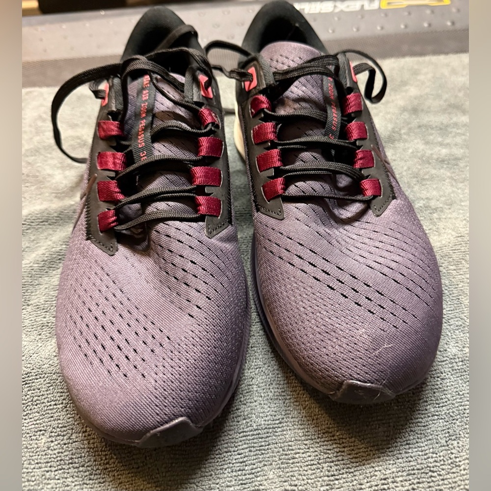 Women’s Nike Zoom Air Pegasus Black and Purple Running Shoes